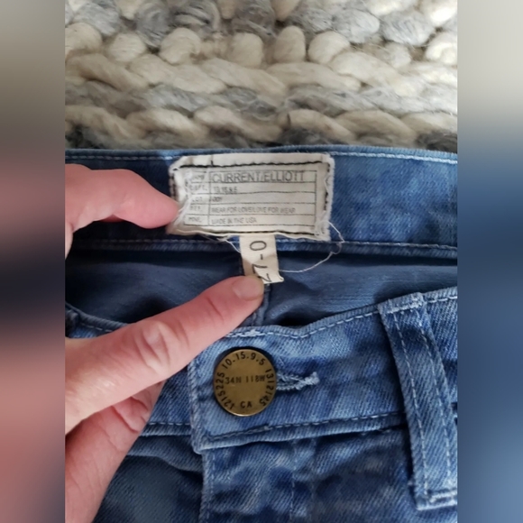 Current/Elliott The Stilletto Navy Bandana denim Jeans Sz. 27 Jeans - Picture 6 of 8